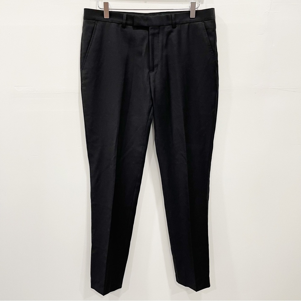 Ben Sherman Tailoring Wool Classic Black Dress Pants Trousers 40L 34W